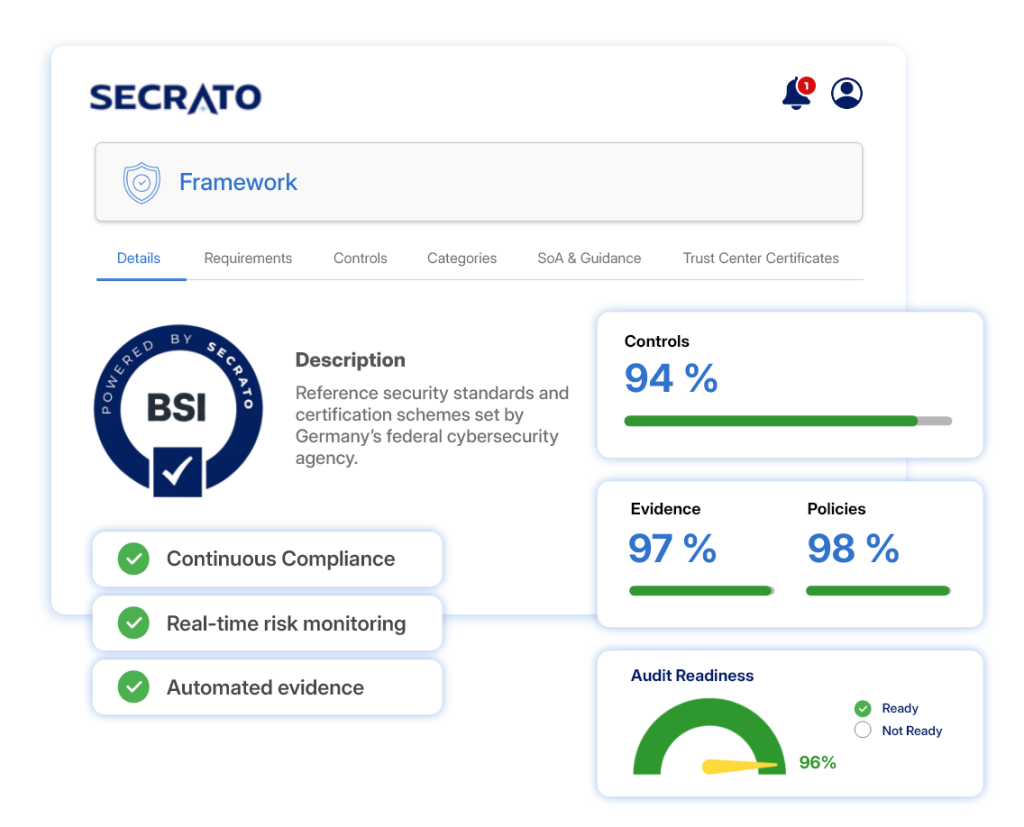 BSI IT-Grundschutz compliance in Secrato