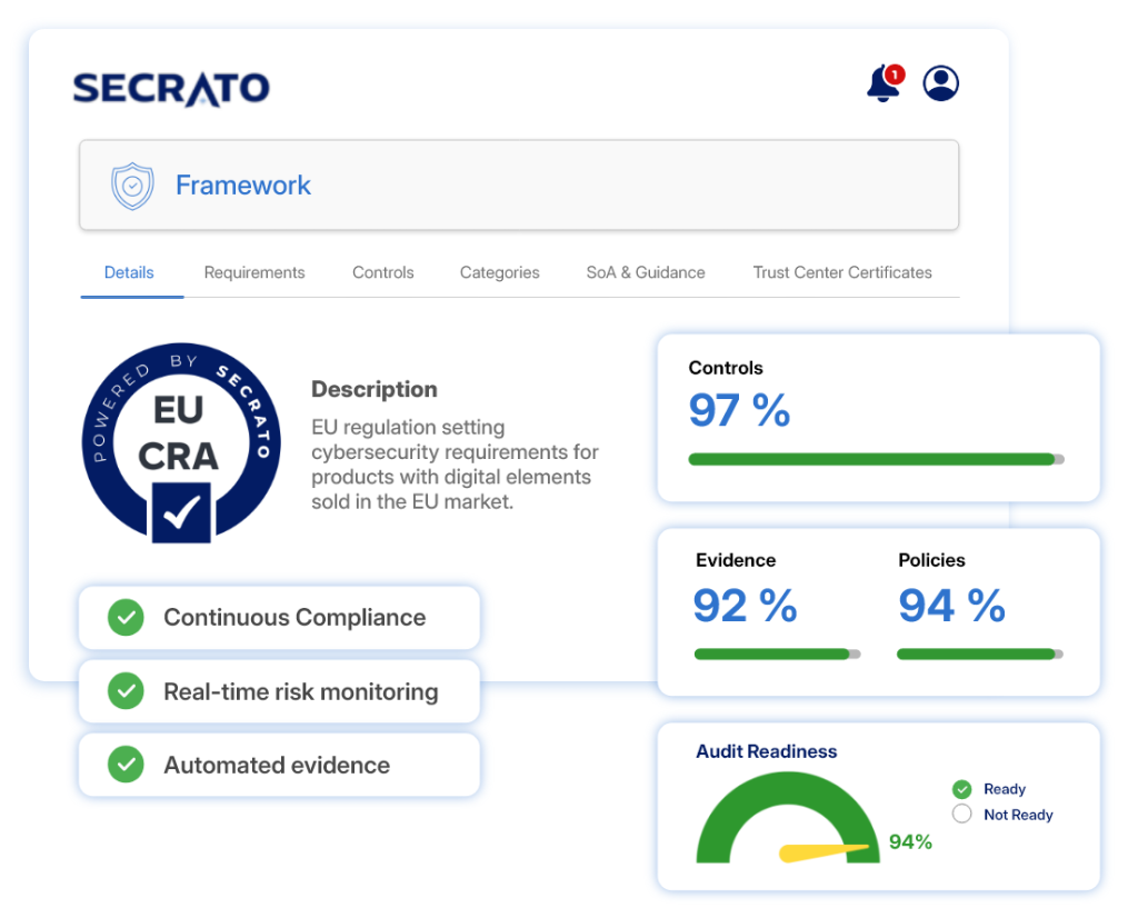 Conformité au Cyber Resilience Act de l'UE (CRA) dans Secrato