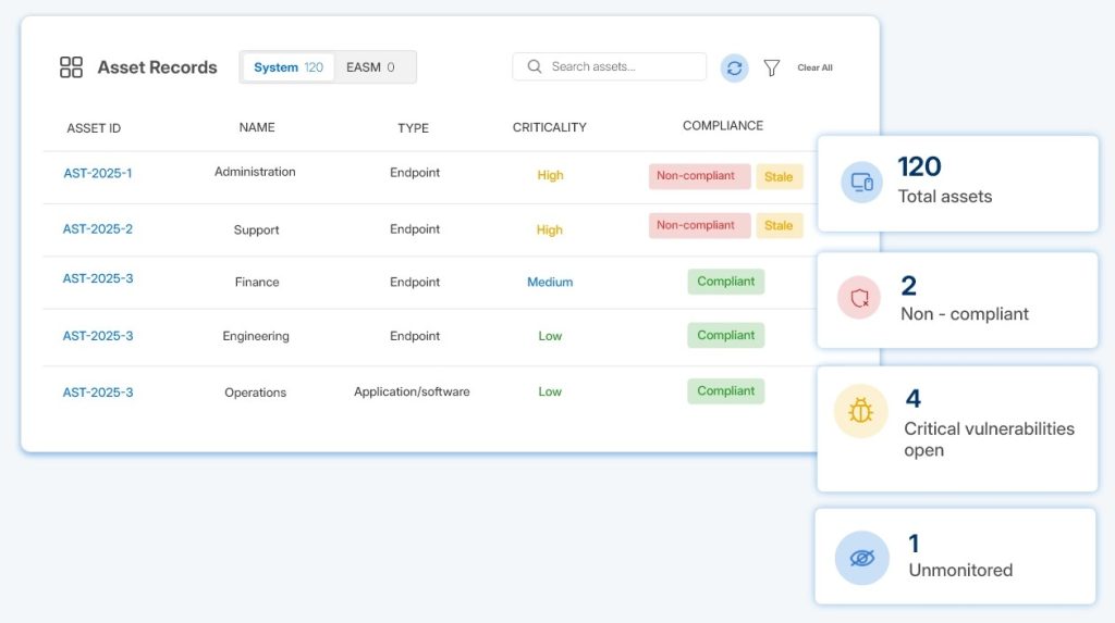 Secrato platform: Asset records