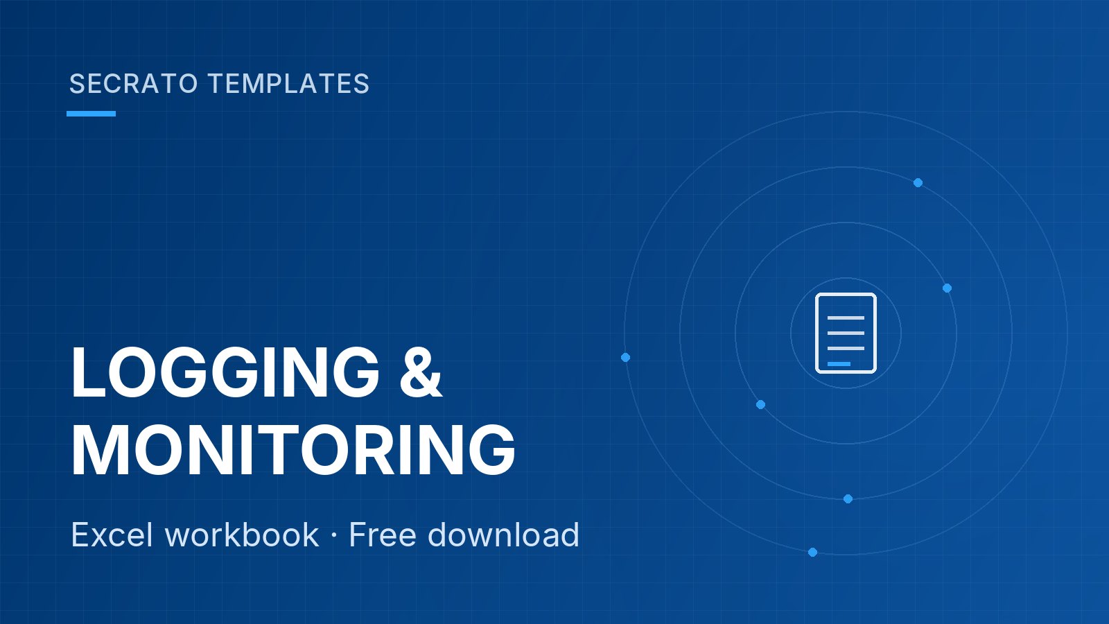 Log source and detection use-case register – Secrato template
