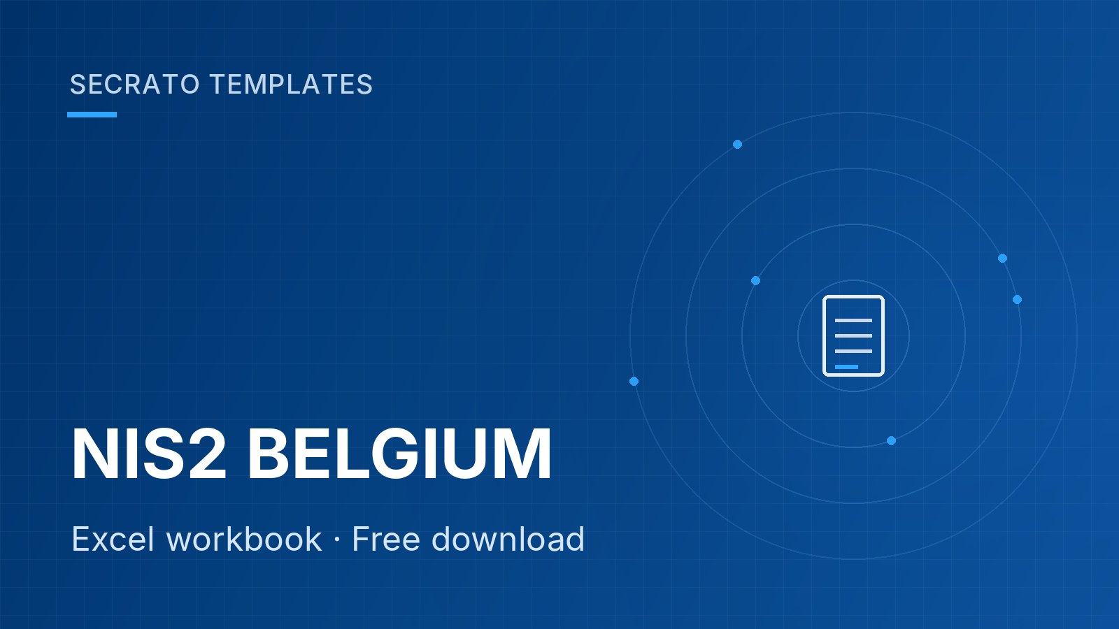NIS2 Belgium readiness checklist – Secrato template